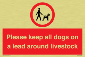 Please keep all dogs on a lead around livestock